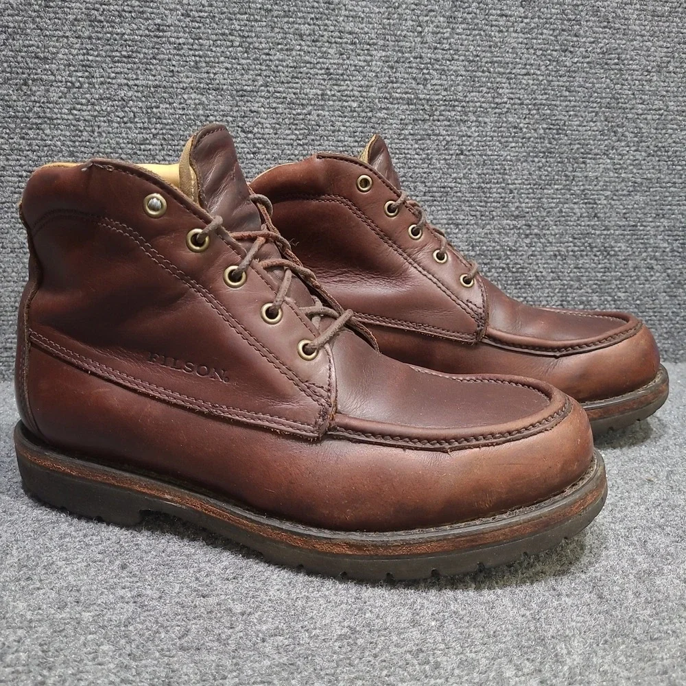 Vintage Filson Men's Chukka Boots Brown Leather Lace Up Round Toe US 9.5 D 50104